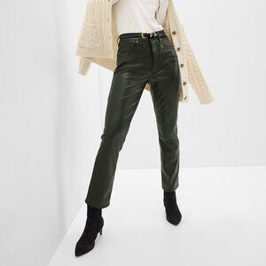 Gap Green Leather Pants Size 29 NWT